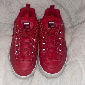 FILA red Disruptors 2